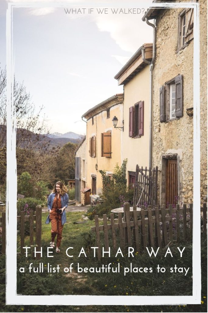 Pinterest pin for Cathar Way Accommodation list