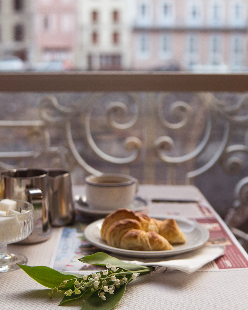 Breakfast at Hotel Lons on the Cathar Way. Perched over the river it's the perfect place to contemplate a journey.