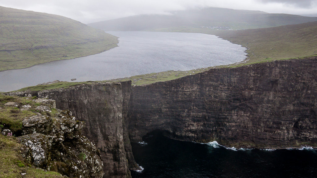 Hiking on the Faroe Islands wouldn't be complete unless you visited the world famous hanging lake on Vagar.