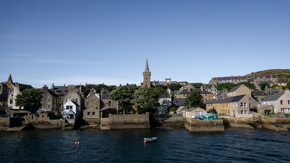Picturesque Stromness harbour in the Orkney Islands